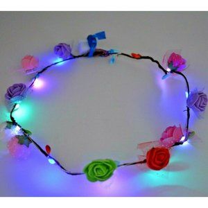 LED Flower Floral Light Up Hairband Crown Headband Festival Rave Party